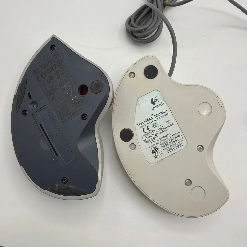 Logitech TrackMan Marble+ T-CL13 & Cordless Wheel T-RA18 Mice Parts Repair Lot
